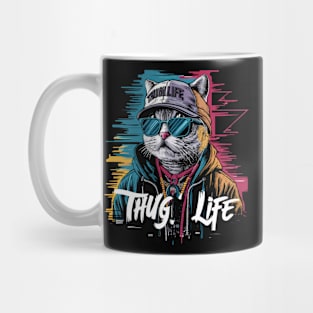 Urban Style Cool Cat Thug Life Design Mug